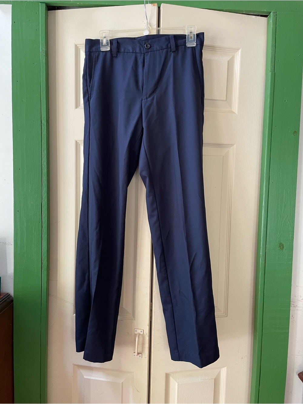 Men's Navy Dress Pants - Classic Straight Fit